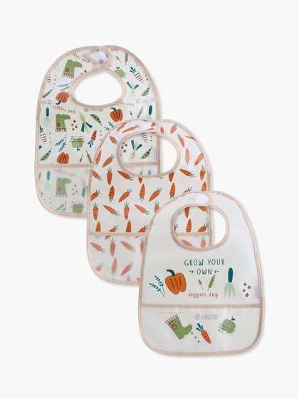 Juniors by Babyshop
                      Girls Pack Of 3 Printed Bibs