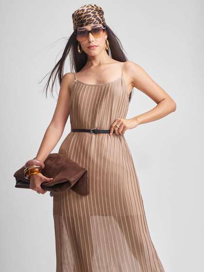 ESPYR By Tokyo
                        Talkies Women Accordion Pleats Shoulder Straps
                        Sleeveless Maxi Dress