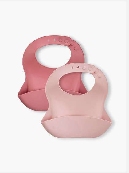 Juniors by Babyshop
                    Girls Pack Of 2 Silicone Bibs