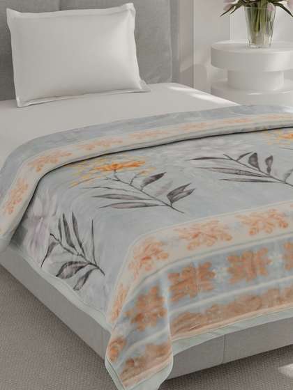 Monte Carlo Lavish
                        Plus Beige & Grey Printed Heavy Winter
                        Single Bed Blanket 895 GSM