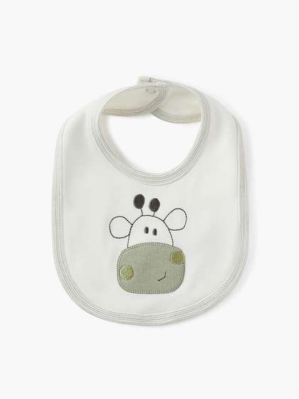 Juniors by Babyshop
                    Infant Boys Giraffe Embroidered Pure Cotton Bib