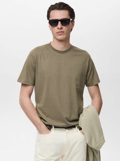 MANGO MAN Cotton Slim Fit T-shirt