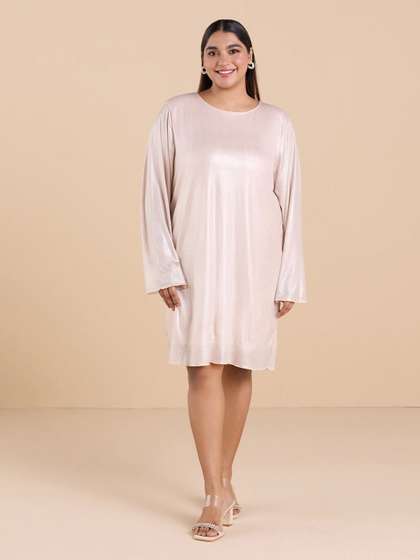Big Hello - The Plus
                        Life Women Extended Sleeves A-Line Dress