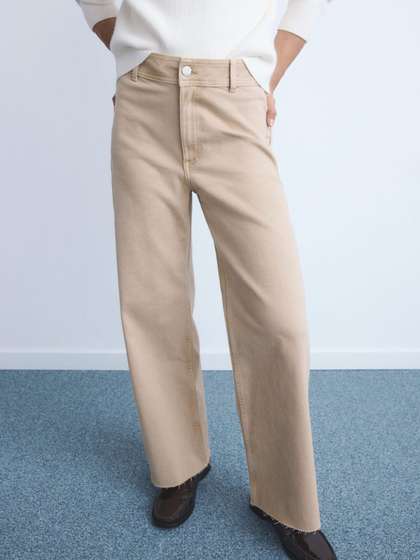 MANGO Women
                          High-Rise Wide Leg Stretchable Jeans