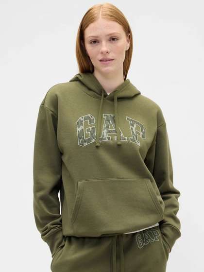 GAP Women Brand Logo
                        Printed Hooded Pullover Sweatshirt