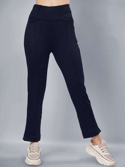 Plus Size Women
                        Relaxed Fit High-Rise Flat-Front Regular
                        Trousers