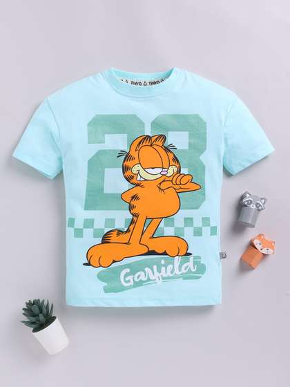 YK X Tinyo Boys Garfield
                    Printed Cotton T-Shirt