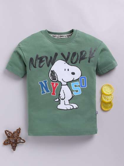 YK X Tinyo Boys Peanut
                    Printed Cotton T-Shirt