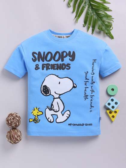 YK X Tinyo Boys Peanut
                    Printed Cotton T-Shirt