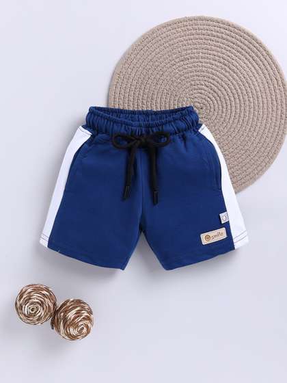 YK X Tinyo Boys Cotton
                      Mid-Rise Colourblocked Regular Shorts