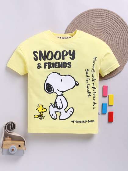 YK X Tinyo Boys Peanut
                    Printed Cotton T-Shirt
