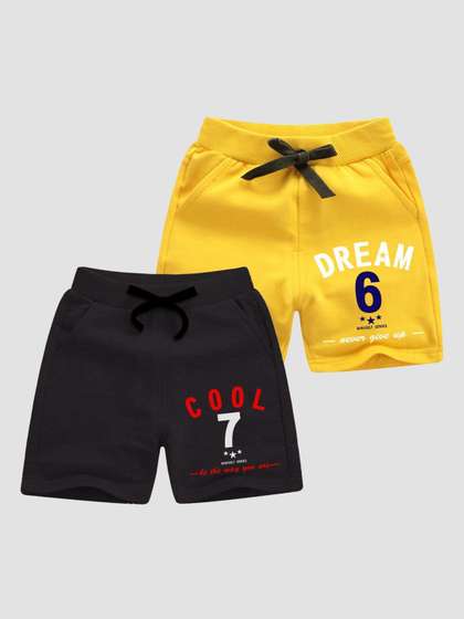 x2o Boys Pack Of 2
                    Typography Printed Shorts