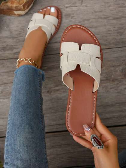 Jbarg Women Textured
                        Open Toe Flats