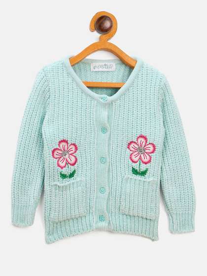 JWAAQ Girls Embroidered
                    Cotton Cardigan