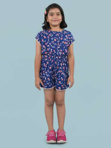 Nature Nook Kids Girls
                    Printed Cotton Playsuit