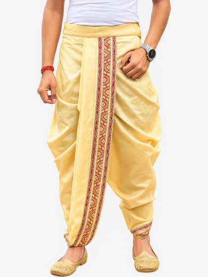 AMIT ONLINE Stylish
                        Men's Solid Dupion Silk Bengali Style Dhoti
                        Pant
