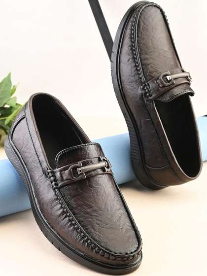 Mast & Harbour
                        Men Chunky Slip-On Formal Loafers