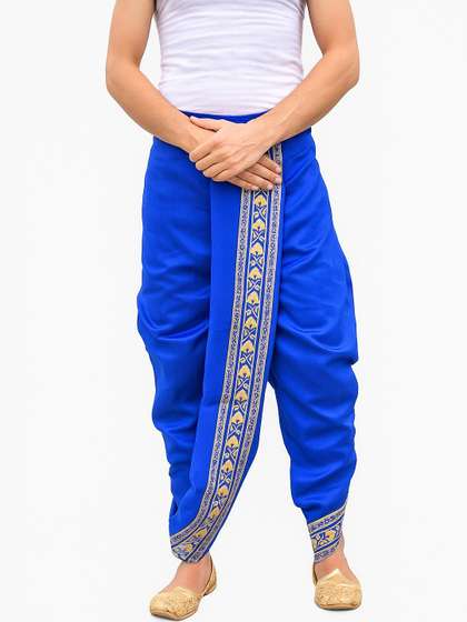 AMIT ONLINE
                          Stylish Men's Solid Dupion Silk Bengali Style
                          Dhoti Pant