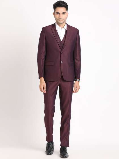 Turtle Self Design
                        Single Breasted Notched Collar 3-Piece Suit