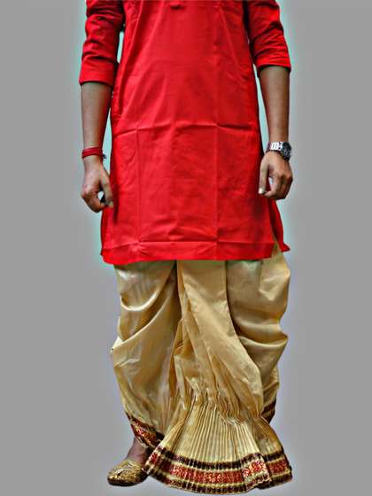 AMIT ONLINE Men
                        Solid Dupion Silk Ethnic Dhoti Pant