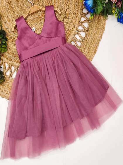 Tejam Kids-Girls
                    Embellished V-Neck Dresses