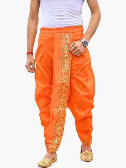 AMIT ONLINE Stylish
                        Men's Solid Dupion Silk Bengali Style Dhoti
                        Pant