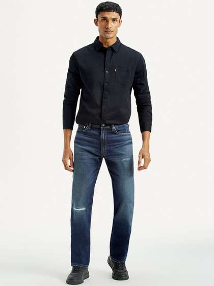 Levis Men Regular Fit Mid-Rise Jeans
