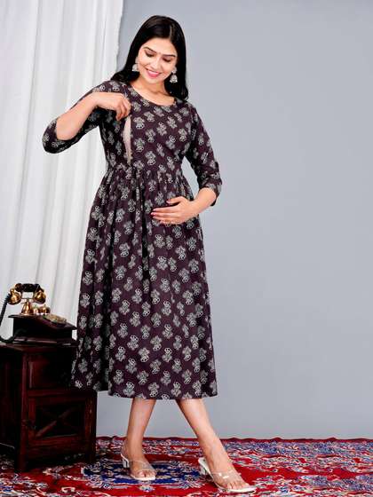 Saanvi Collection
                        Women Floral Printed Maternity Cotton Anarkali
                        Kurta