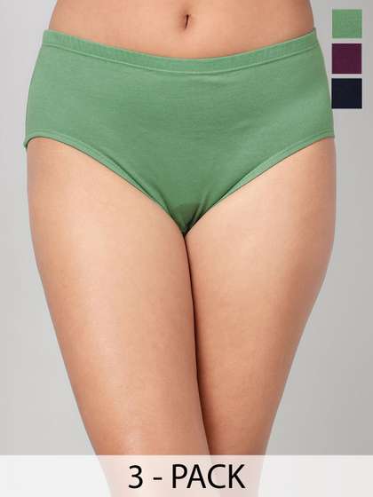 Clovia Pack Of 3 Mid
                        Rise Hipster Briefs PNC533712S
