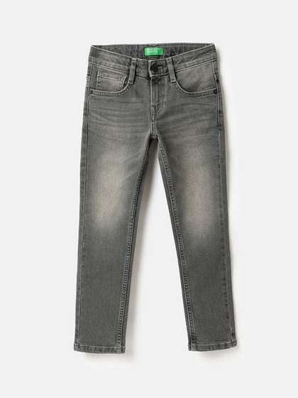 United Colors of
                      Benetton Boys Slim Fit Mid-Rise Jeans