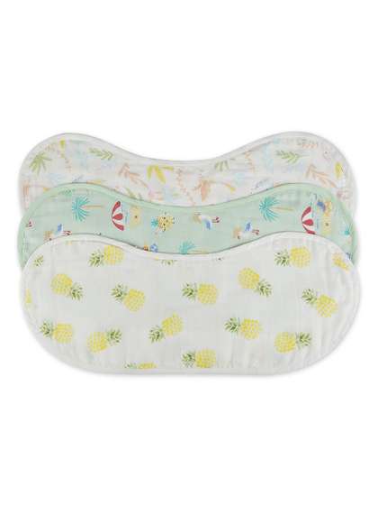 haus & kinder Kids
                    Pack Of 3 Tropical Twist Printed Burp Cloths