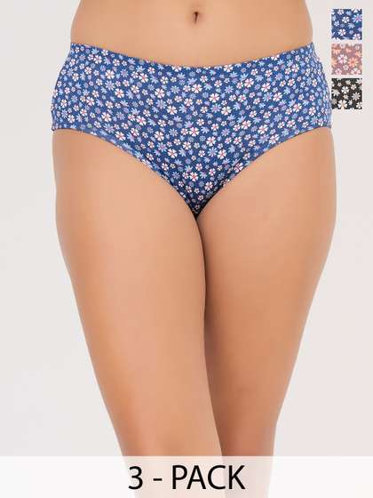 Clovia Pack Of 3
                        Printed Hipster Briefs PNC530846S