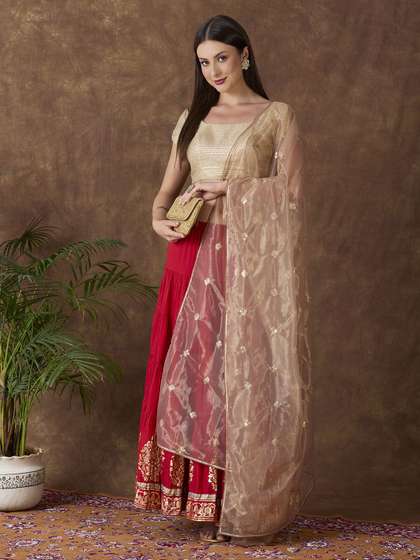 Dupatta Bazaar
                      Embroidered Dupatta with Sequinned