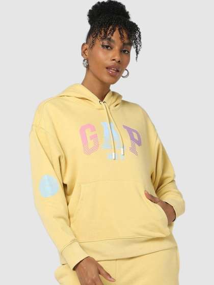 GAP Women Brand Logo
                        Printed Relaxed Fit Hoodie Sweatshirts