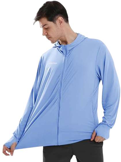 Alexvyan Men Solid
                        Hooded Lightweight Sporty Jacket