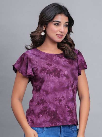 Bachuu Women Dyed
                        Flared Sleeves Top