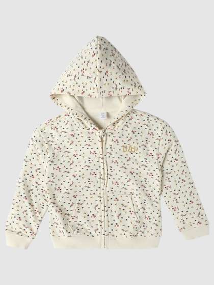 GAP Infant Girls Micro
                    Floral Printed Relaxed Fit Zip-Front Hoodie
                    Sweatshirts