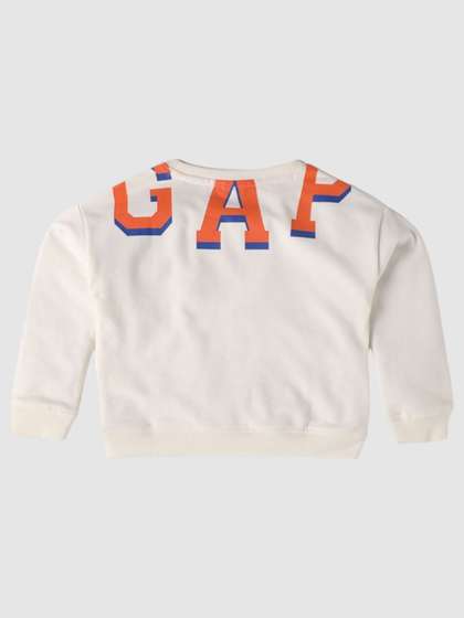 GAP Boys Placement
                    Graphic Logo Printed Pullover Sweatshirt
