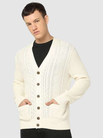 GAP Cable Knit Pure
                        Cotton V-Neck Cardigan