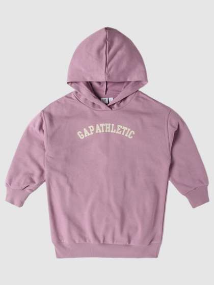 GAP Girls Brand Logo
                    Printed Relaxed Fit Hooded Pullover Sweatshirt