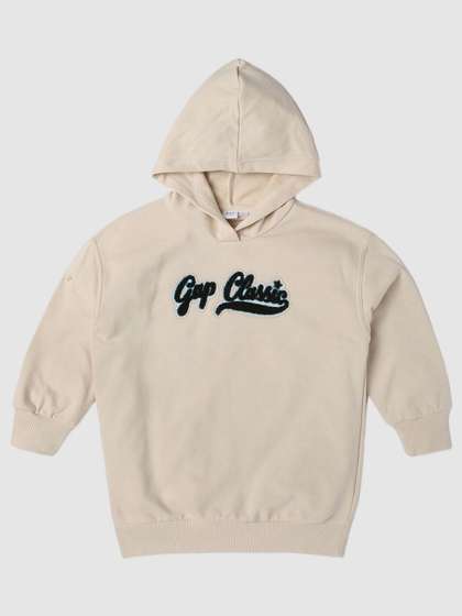 GAP Girls Logo
                    Embroidered Relaxed-Fit Hooded Sweatshirt