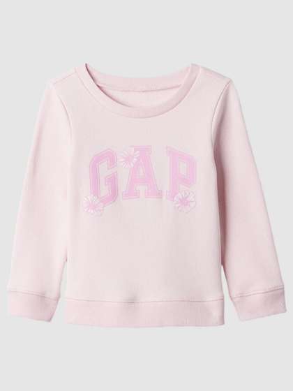 GAP Girls Logo Printed
                    Relaxed-Fit Crew-Neck Sweatshirt
