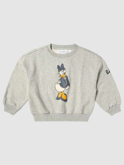 GAP Girls Donald Duck
                      Graphic Printed Round Neck Sweatshirt