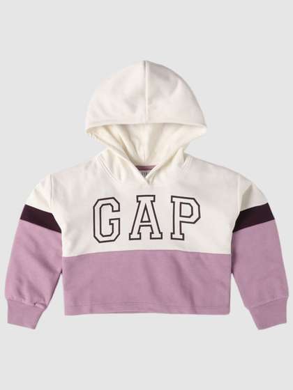 GAP Girls Colourblocked
                    Logo Printed Hoodie Sweatshirt