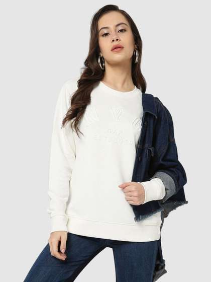 GAP Women Brand Logo
                        Embroidered Round Neck Sweatshirts