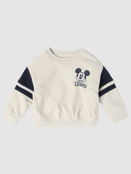 GAP Infant Boys Mickey
                    Mouse-Printed Crew-Neck French Terry Sweatshirt