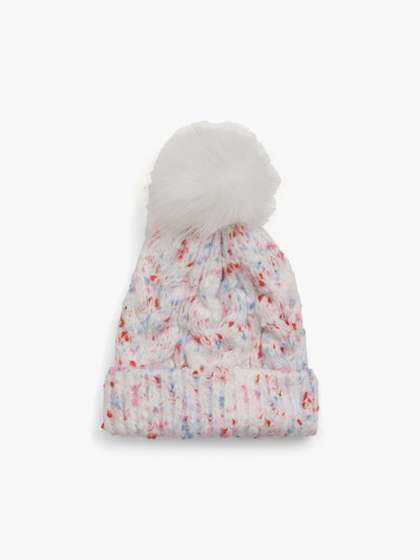 GAP Girls Self Design
                    Cable-Knit Pom Pom Beanie