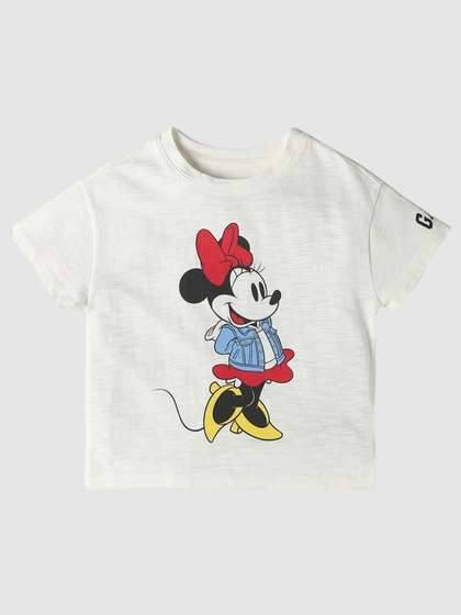 GAP Girls Minnie Mouse
                    Graphic Printed Round Neck Cotton Relaxed Fit
                    T-shirt