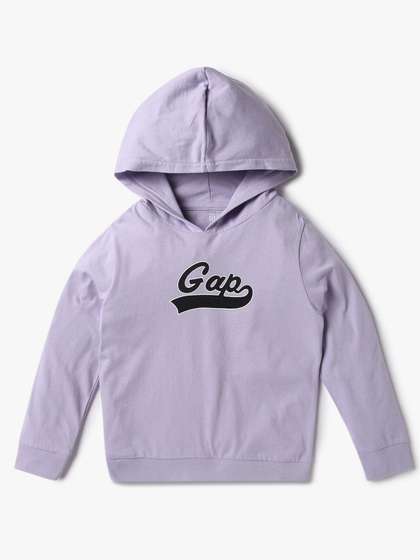 GAP Girls Brand Logo
                    Printed Pure Cotton Hooded Sweatshirt