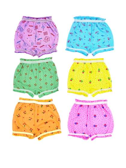 VastraMilap Kids Pack Of
                    6 Multicolor Cotton Bloomer Brief